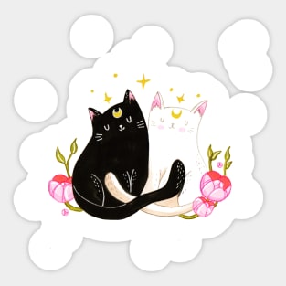 Two cute sailor cats Sticker